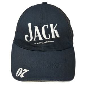 Jack Daniel's Baseball Cap Blue One Size Strapback Mesh 07 Whiskey Liquor Hat